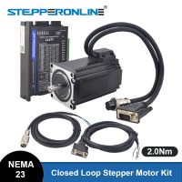 STEPPERONLINE 2Nm Nema 23 Stepper Motor Closed Loop Driver CL57T Kit Nema23 Stepper Motor with Encoder with 2pcs Cables