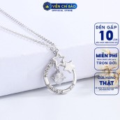 Dây chuyền bạc nữ mặt trăng sao khắc tên theo yêu cầu (Inbox shop) thời trang phụ kiện trang sức nữ Viễn Chí Bảo M400377