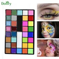 Dolity สีทาใบหน้าร่างกายมืออาชีพพร้อมแปรงสำหรับเทศกาลดนตรีฮาโลวีนคลั่ง