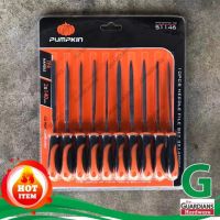 Promotion ชุดตะไบจิ๋วช่างทอง PUMPKIN (ของแท้) 10อัน/ชุด รุ่น PTT-6NF3140 #51146 แกนขนาด 3*140mm (10PCS Needle File set 3x140mm) พร้อมส่ง ตะไบ เหล็ก ตะไบ หางหนู ตะไบ สามเหลี่ยม ตะไบ ท้องปลิง