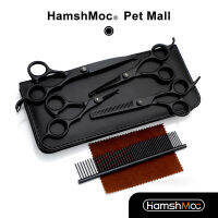HamshMoc 5 In 1อุปกรณ์แต่งขนสัตว์เลี้ยงพร้อมปลายกลมเพื่อความปลอดภัยของจำเป็นสำหรับสัตว์เลี้ยงที่คมชัดและทนทานสิ่งจำเป็นสำหรับการอาบน้ำตัดแต่งขนสัตว์เลี้ยงแมวอย่างมืออาชีพ