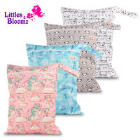 [Littles &amp; Bloomz] ผ้าอ้อมนำมาใช้ใหม่ล้างทำความสะอาดได้สองกระเป๋าเปียกกระเป๋าแฟชั่นการออกแบบกันน้ำว่ายน้ำกีฬากระเป๋าคู่ในหนึ่งถุงเปียก