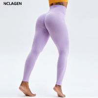 Autumn Winter Women GYM Yoga Pants Naked Feel Seamless Leggings High Waist Fitness Tight Hip Lifting Squat Proof Elastic Bottoms