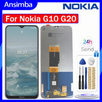 Ansimba หน้าจอ LCD ต้นฉบับสำหรับ Nokia G10/Nokia G20หน้าจอ LCD แสดงหน้าจอสัมผัสดิจิตอลแทนการประกอบสำหรับ G10 Nokia G20 TA-1336 TA-1343 TA-1347 TA-1372หน้าจอแสดงผลพร้อมเครื่องมือฟรี