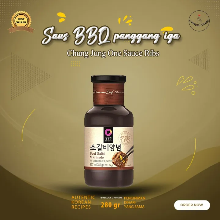Saus BBQ Panggang iga Sauce Ribs 280 gr Chung Jung One korea Lazada