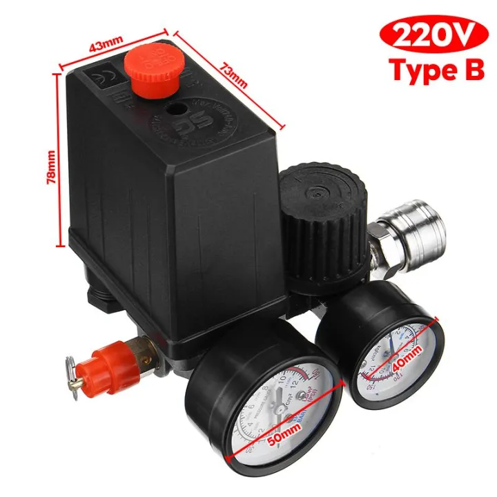 New 240V/380V AC Regulator Heavy Duty Air Compressor Pump Pressure