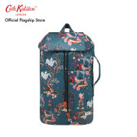 Cath Kidston Recycled Satin Duffle Backpack Painted Kingdom Teal กระเป๋า กระเป๋าสะพาย กระเป๋าสะพายหลัง กระเป๋าเป้ กระเป๋าแคทคิดสตัน