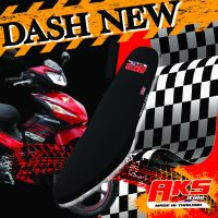 DASH NEW เบาะปาด AKS made in thailand เบาะมอเตอร์ไซค์ ผลิตจากผ้าเรดเดอร์ หนังด้าน ด้ายแดง