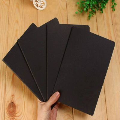 88 Pages A6 Retro Blank Paper Notebook Diary Blank Sketchbook For Graffiti Painting Drawing Black Cover 88 Pages Office School Stationery