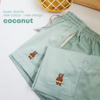 Windup dolls - กางเกงขาสั้นเอวยาง Basic shorts (ลายปักน้องหมี)