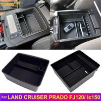 ถาดกล่องเก็บของที่เท้าแขนในรถสำหรับ Toyota Land Cruiser Prado 120 150 FJ120 KDJ 120 125 2004-2008 2009คอนโซลกลาง