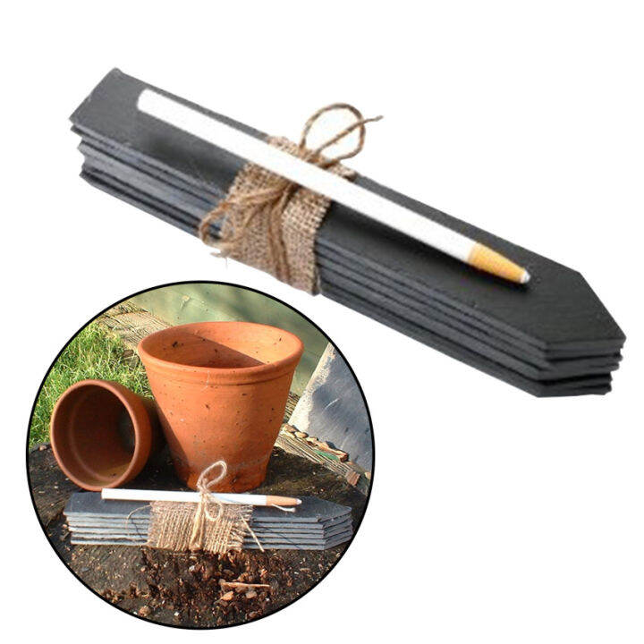 Black Plant Labels, 12 6Inch Thick Slate Labels, Plant Garden Labels