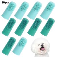 10Pcs Dog Teeth Cleaning Brush Pet Finger Brush Dog Toothbrush Soft Pet Finger Toothbrush Teeth Clean Bad Breath Care Cleaning Brushes  Combs