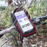 ❈ Black Bike Bicycle Motorcycle Universal Mobile Phone Case Bag Handlebar Mount Holder Waterproof Sun Visor Phone Covers