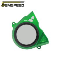 ☂♤ Semspeed For Kawasaki Ninja400 Front Chain Cover Transparent Chain Gear Protective Cover Motorcycle Modified Parts Ninja 400