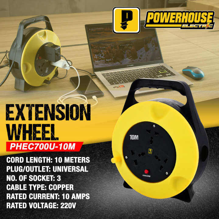 Powerhouse Electric Heavy Duty Extension Wheel 10A 10M 13A 30M [SOLD