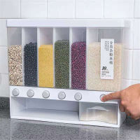 Kitchen Storage Wall Mounted Food Storage Box Plastic Container Organizer Kitchen Storage Bottles Jars Dried Grains Tank Box