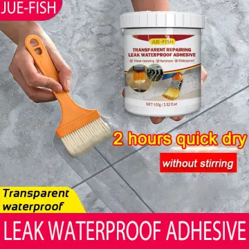 Waterproof Invisible Paste Sealant Mighty Polyurethane Glue With Brush  Adhesive Repair Tool Leak-Proof Coating For Home Bathroom - AliExpress