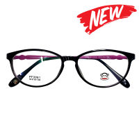 Paul Frank กรอบแว่นตา สำหรับตัดเลนส์ แว่นสายตา แว่นตา Fashion รุ่น 3091 สีดำขาชมพู กรอบเต็ม Rectangle ทรงรี ขาข้อต่อ วัสดุ TR 90 รับตัดเลนส์ทุกชนิด ราคาถ