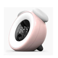 LED Digital Alarm Clock Smart Silent Radio Electronic Small Backlit Inligent Sensor Children Cute Charging Night Sleep Light