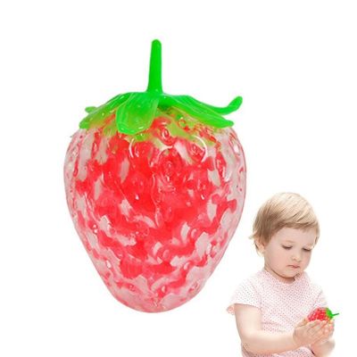 【CC】 Squeeze Strawberry Watermelon Squish Balls Stress Trick Kids Adults