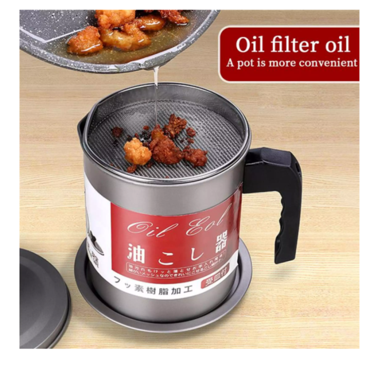 1.4L Stainless Steel with Filter ,Oil Storage Kitchen Tool Cooking ...