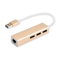 Usb พอร์ต To 3 Usb 3 . 0 พอร์ตเครือข่าย Gigabit Ethernet Rj 45 Lan อะแดปเตอร์