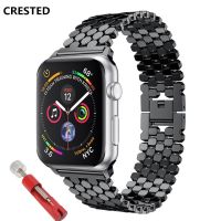 Stainless Steel strap For Apple Watch Band 44mm 40mm iwatch 42mm/38mm Bracelet watchband &amp; tool apple watch band 4 3 5 se 6 7 Straps