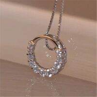 925 Sterling Silver Necklaces With Round Crystal Necklace And Jewelry Dome Shaped