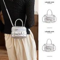 High-end niche crossbody bag for women 2023 summer new small square bag mini chain crossbody coin bucket bag 【JYUE】