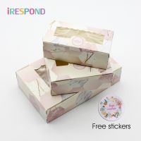 【YF】✙﹊✓  10PCS Wedding Favor Marble Paper Window Food Cookie Pastry Cardboard