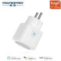 FrankEver EU Smart Plug with Power Monitoring Surge Protector 16A Wifi Socket Voice Control Work with Alexa Google Home Ratchets Sockets