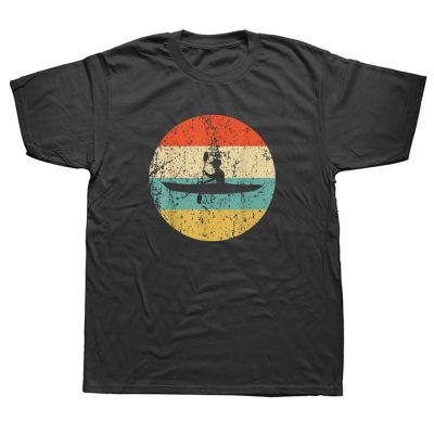 Kayaking Vintage Retro Kayak Christmas T Shirts Graphic Cotton Streetwear Short Sleeve Grandpa Daddy Father Days T shirt XS-6XL