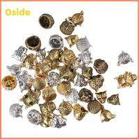 OSIDE 42 PCS สัตว์สัตว์สัตว์ ลูกปัดสเปเซอร์รูปสัตว์ทิเบตแบบหลวม โลหะผสมอัลลอยด์ ของทิเบตทิเบต ลูกปัดสัตว์จำนวนมาก การทำเครื่องประดับงานฝีมือ DIY นกฮูกจิ้งจอกสิงโตผสมเสือดาว เครื่องรางรูปสัตว์ สร้อยคอสำหรับผู้หญิง