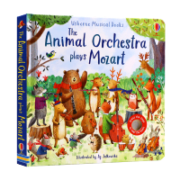 [pre sale] Usbornes animal band plays Mozart the animal orchestra plays Mozart English original picture book childrens music fairy tales touch phonation Book hole book