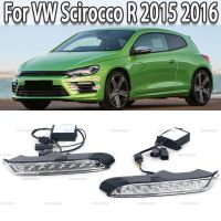 Car LED DRL Daytime Running Lights Turn Signal Light For Volkswagen VW Scirocco R Line 2015 2016