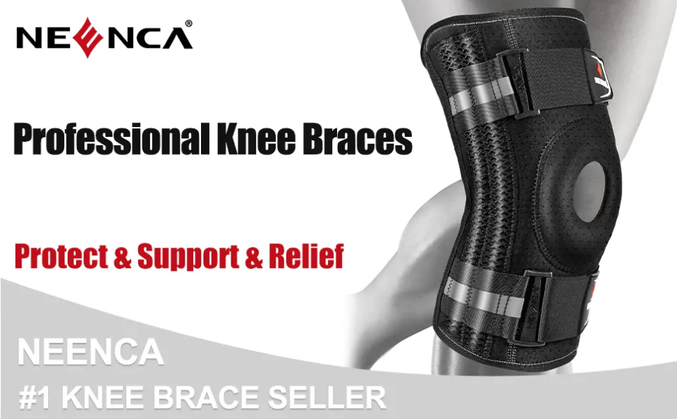 NEENCA Knee Brace with Side Stabilizers & Patella Gel Pads, Adjustable  Compression Knee Support Braces for Knee Pain, Meniscus Tear,ACL,MCL, Arthritis, Joint Pain Relief,Injury Recovery-4 Sizes. AC-54 Large