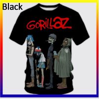 Gorillaz ร็อคแบนด์พิมพ์ฤดูร้อนผู้ชาย O คอเสื้อยืดลำลองแขนสั้นบวกขนาดเสื้อยืดแฟชั่นเสื้อยืดแฟชั่นเสื้อแฟชั่นเสื้อผ้าผู้ชายเทรนด์ XS-5XL