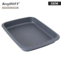 BergHOFF ถาดอบเค้ก สี่เหลี่ยมผืนผ้าเหล็กคาร์บอน รุ่น Gem ทนทาน  34 x 25.5 x 5  ซม. สีเทา 3990002