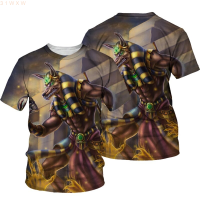 CLOOCL New Anubis Pattern (สต็อกเพียงพอ) 3D Personality Print Fashion Loose Short-sleeved T-shirt Topคุณภาพสูง size:S-5XL