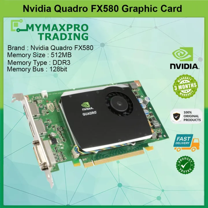 Pearl banner Temple Nvidia Quadro FX 580 512MB 128Bits GDRR3 DVi Display Port (REFURBISHED) |  Lazada