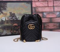 Gucci กระเป๋า GG MARMONT MINI BUCKET BAG Shoulder Bags