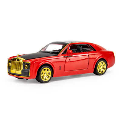 1:24 Rolls-Royce Huiying โลหะผสมแบบจำลองรถรถสปอร์ตเด็กเสียงและแสงดึงกลับรถของเล่นเด็กของเล่น