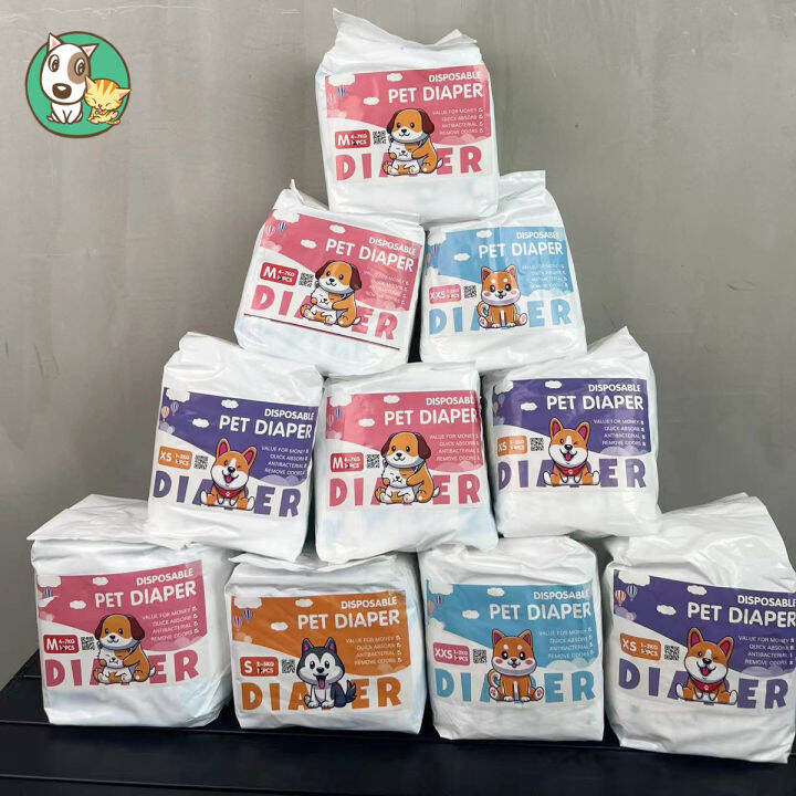 36PCS Dry and Comfortable Thin Pet Dog Diaper XXS XS S M L XL Female