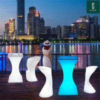 โต๊ะค็อกเทลกันน้ำ โต๊ะบาร์ LED โต๊ะบาร์สูง110cm เก้าอี้ Bar table กันน้ำ ?มีพร้อมส่ง