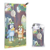 Bluey ผ้าขนหนูแห้งเร็วขนาด40*80ซม. (16 * 31.5in),ผ้าเช็ดตัวที่ดูดซับแบบนุ่มสำหรับกีฬากลางแจ้งแบบพกพาสำหรับทุกเพศ