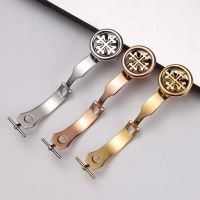 16mm 18mm High Quality Stainless Steel Watch Band For Patek For Philippe Strap Clasp Gold Silver Rose Flower Folding Buckle