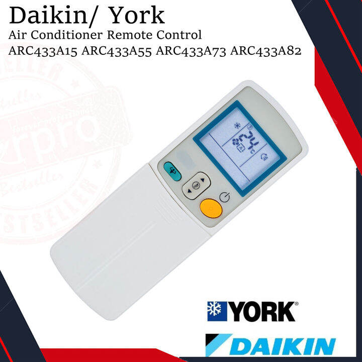 DAIKIN / YORK Air Conditioner Remote Control ARC433A15 ARC433A55 ARC433A73 ARC433A82 Lazada