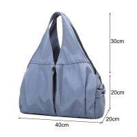 Mist Blue Outdoor Waterproof Oxford Sports Gym Bags For Men Women Training Fitness Travel Handbags Yoga Mat Sport Bags Travel Duffel Bags