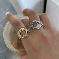 [COD] European and temperament tin foil irregular ring cold high sense girl opening adjustable joint